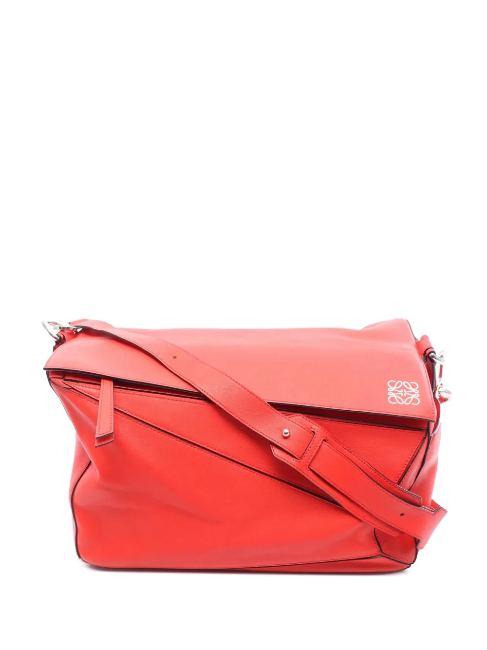 Loewe Pre-Owned 2000-2025 Large Calfskin Puzzle satchel - レッド Loewe Pre-Owned 2000-2025 Large Calfskin Puzzle satchel - レッド