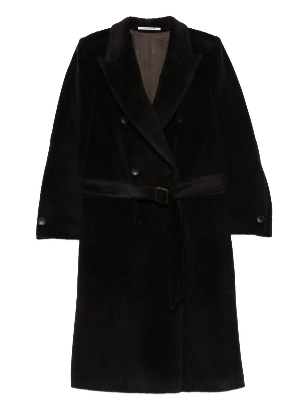 Tagliatore belted double-breasted coat | Brown | Image 1
