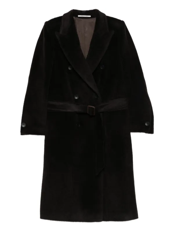 <美品>TAGLIATORE RIPA ブラック ウール ベルデットコート 44 Charlize wool coat TAGLIATORE - Nugnes1920