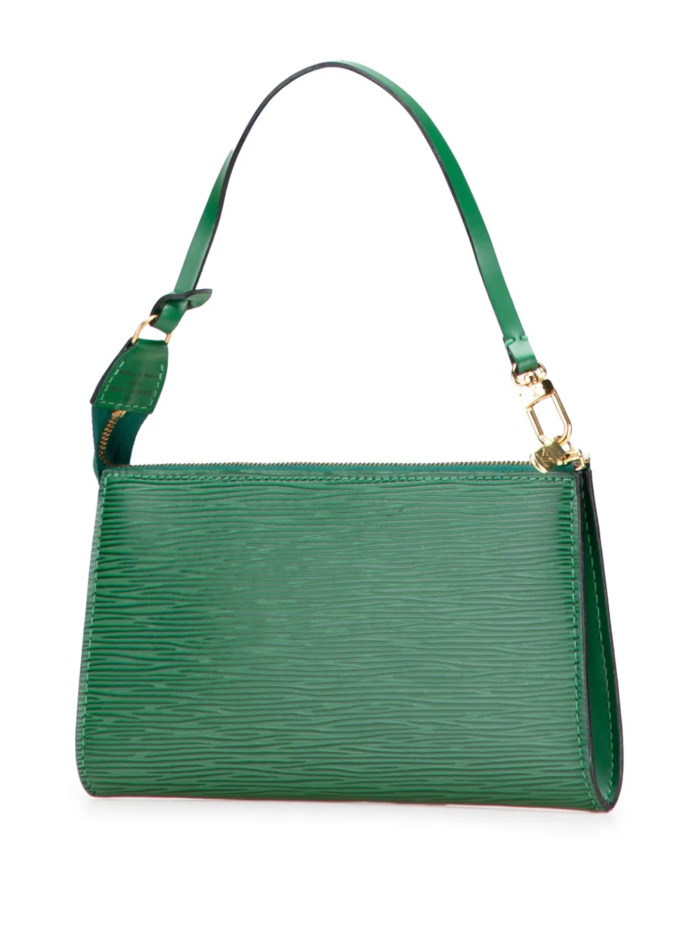 Pre-owned Louis Vuitton 1997 Epi Pochette Accessoires Shoulder Bag In Green