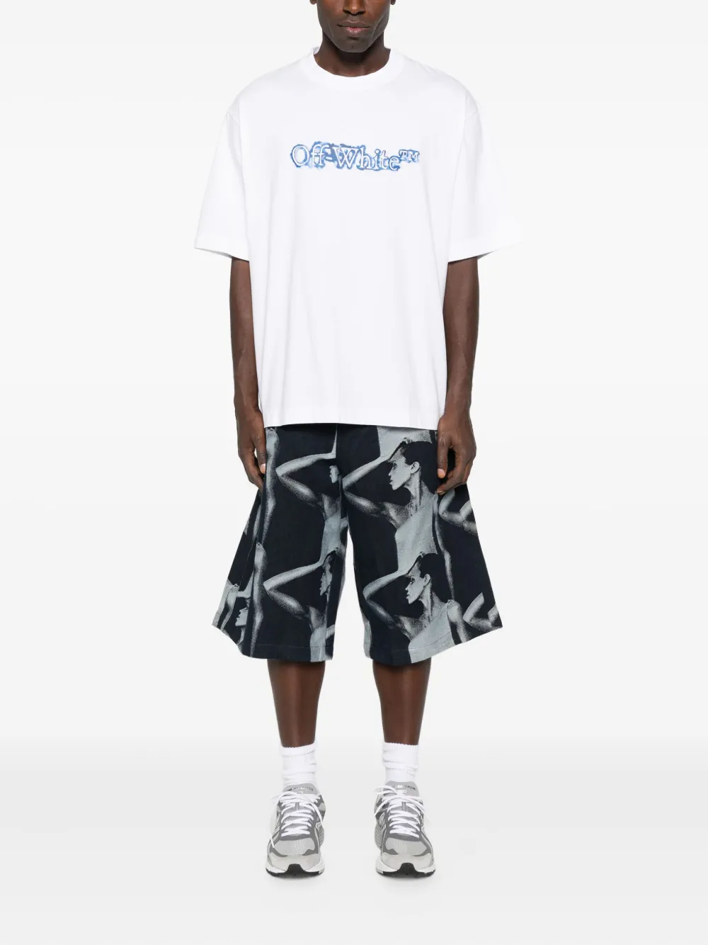 Off-White OMAA120F25JER00G 0146 WHITE/NAUTICAL - Wit