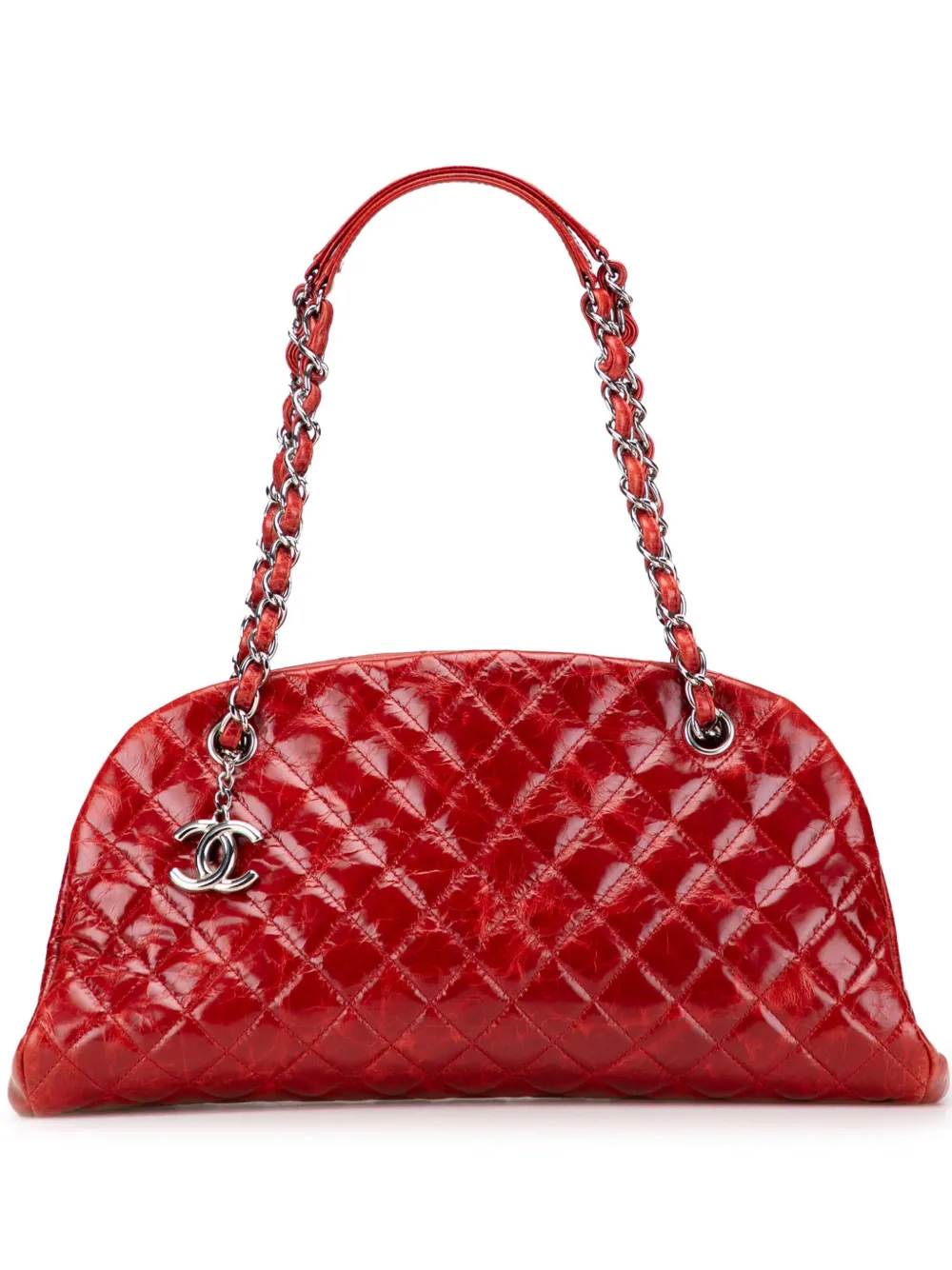 CHANEL Pre-Owned 2011 Large Glazed Calfskin Mademoiselle Bowling Bag CHANEL Pre-Owned 2011 Large Glazed Calfskin Mademoiselle Bowling Bag