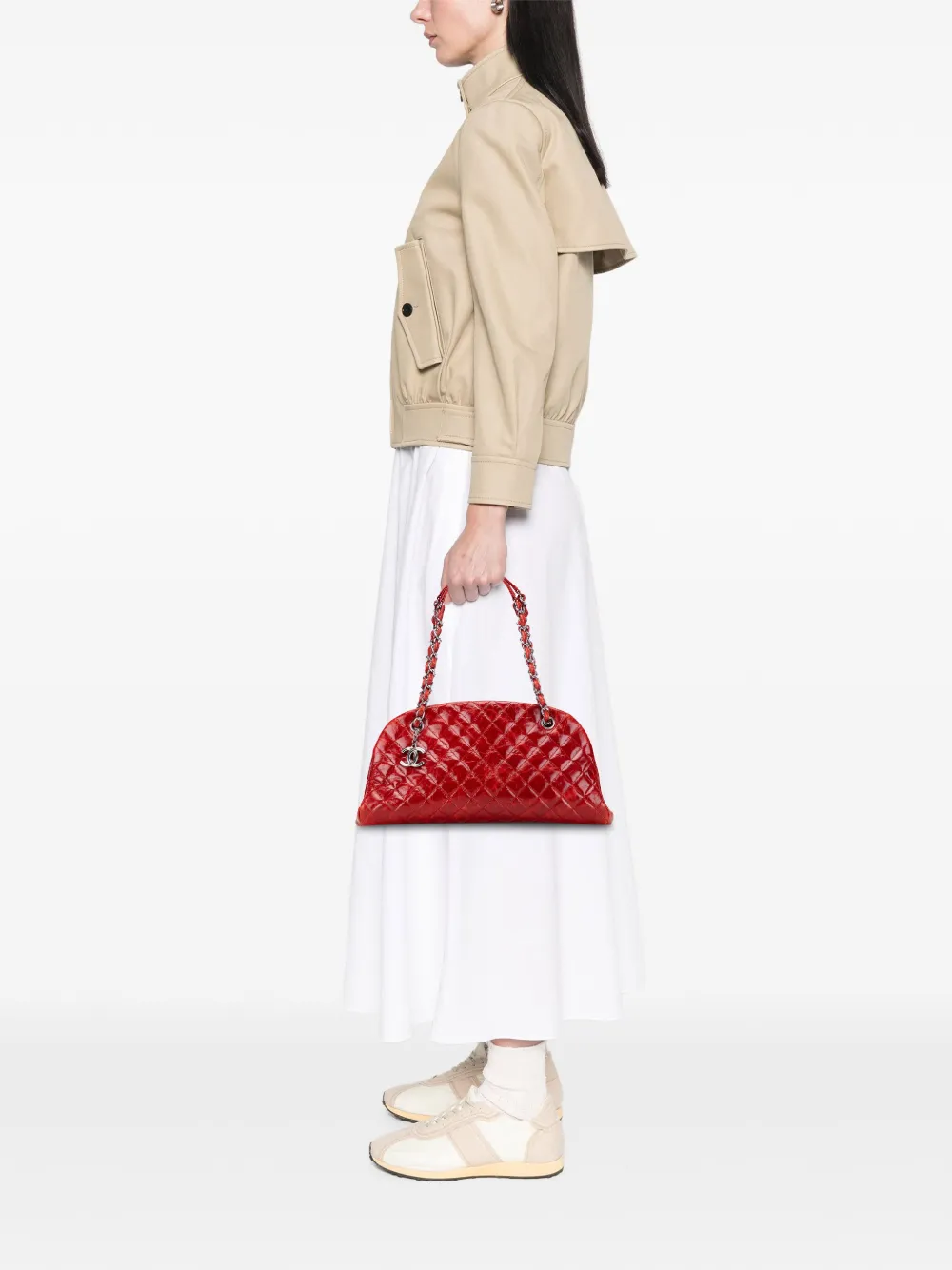 CHANEL Pre-Owned 2011 Large Glazed Calfskin Mademoiselle Bowling Bag shoulder bag | Pre-Owned | Image 2