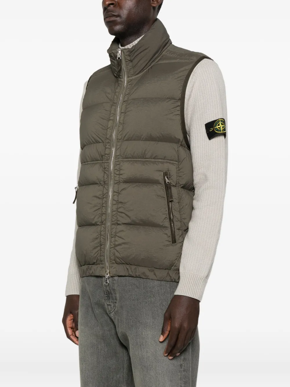 Stone Island Bodywarmer met rits Groen