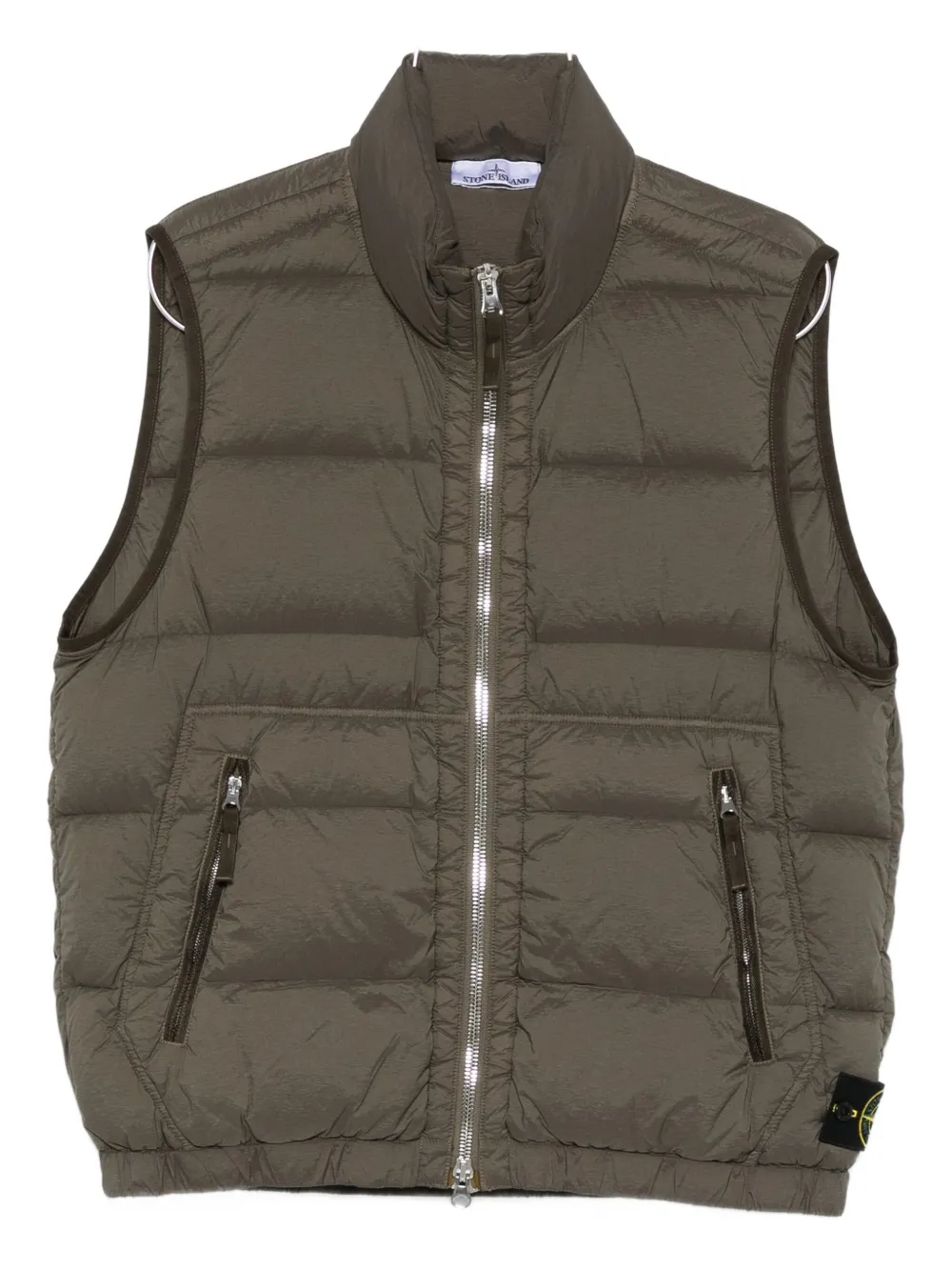 Stone Island quilted zip-front vest - Verde