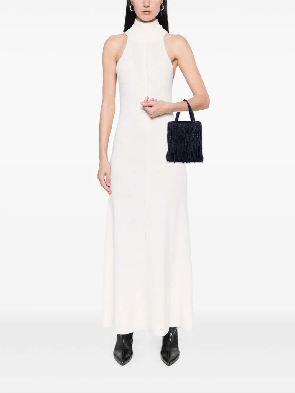 CHANEL Pre-Owned 2000-2002 Mini Suede Studded Fringe tote bag | Pre-Owned | Image 2