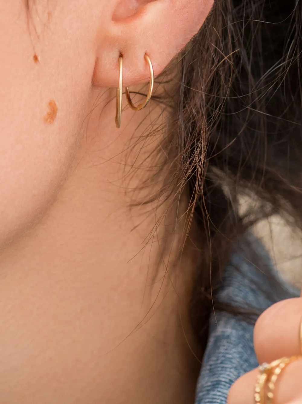 We By Whitebird 14k Yellow Gold Medium Yvette Hoop Earring In Gold