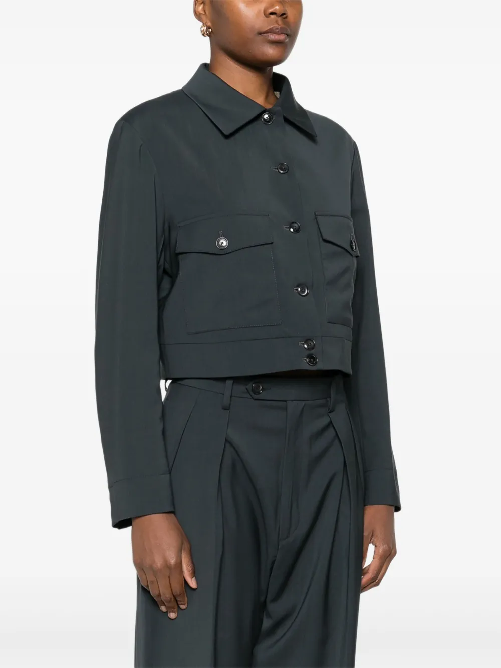 Barena Jack met klepzak en knoopsluiting Grijs