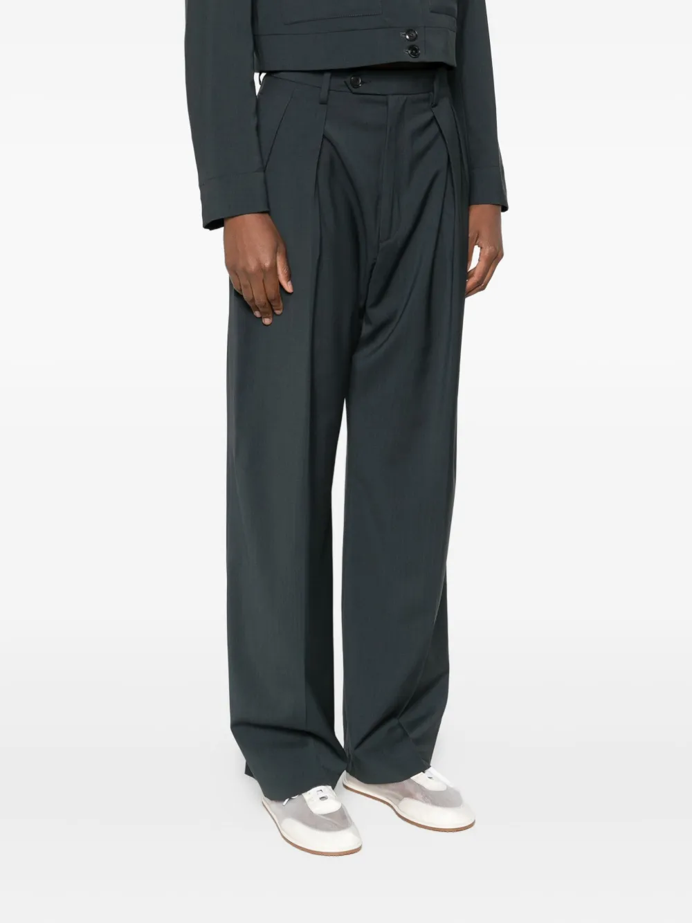 Barena Venezia Pleated-front Trousers In Green