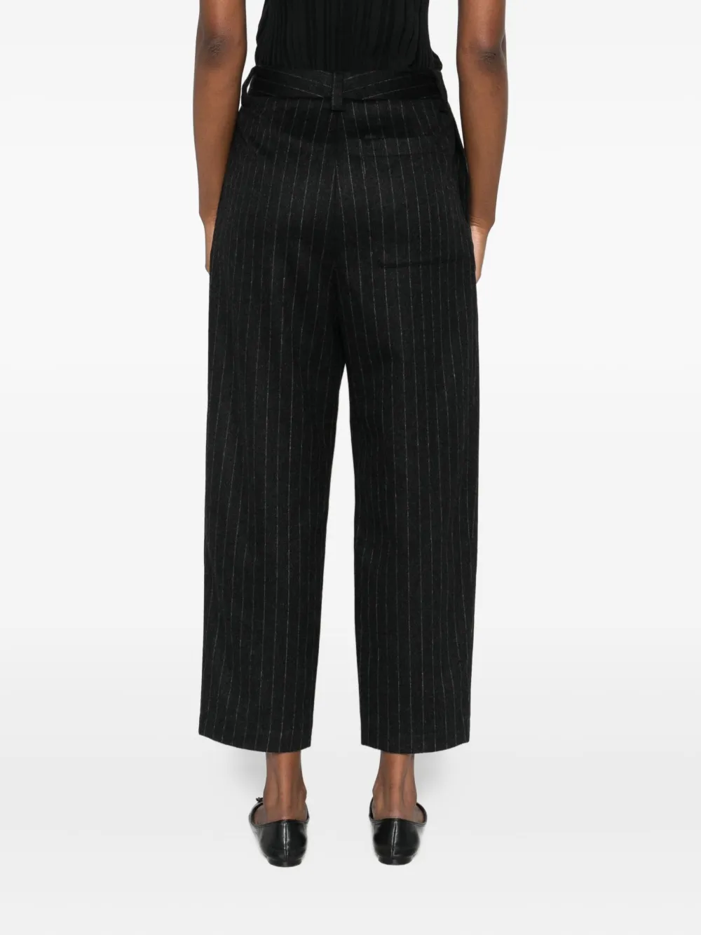 Barena Venezia Pinstripe Pleated Trousers In Gray