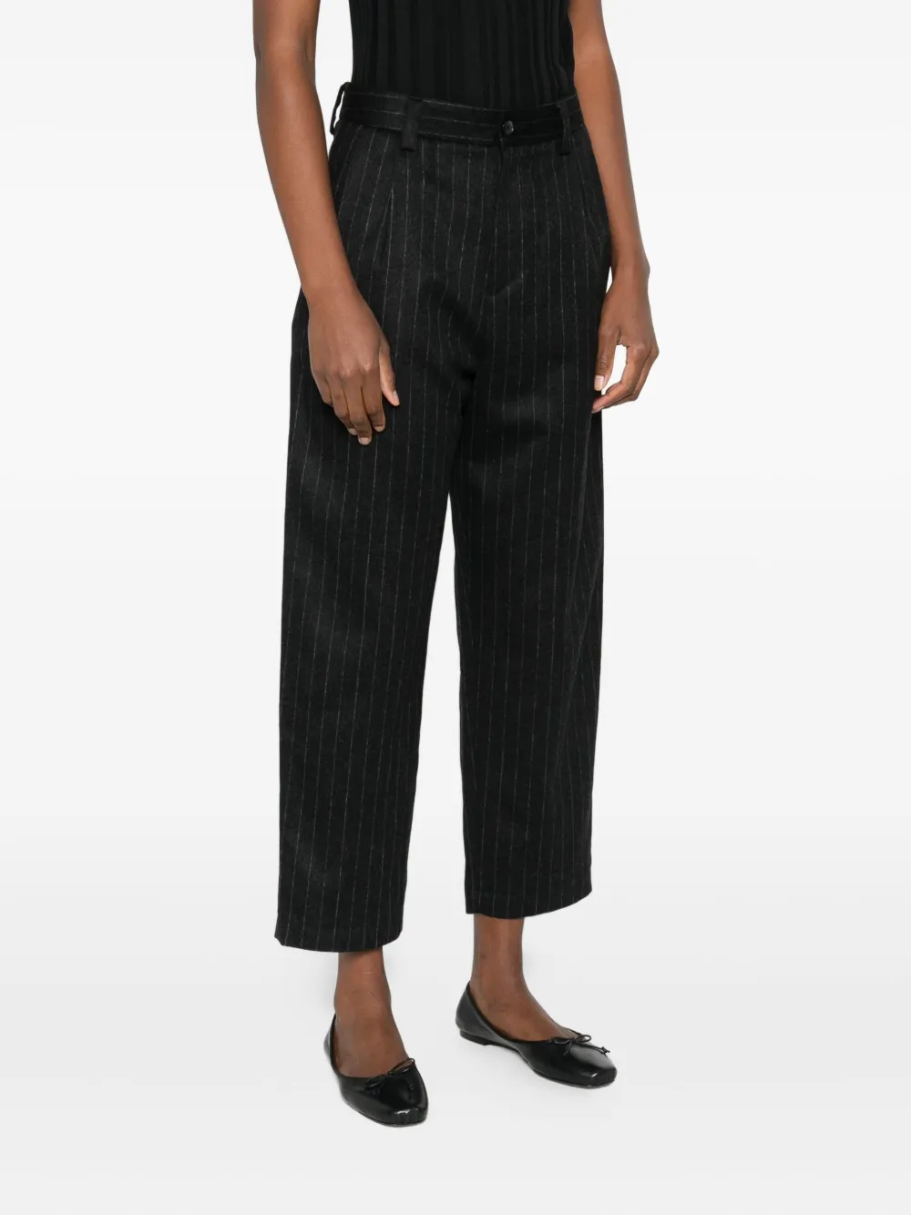 Barena Venezia Pinstripe Pleated Trousers In Gray