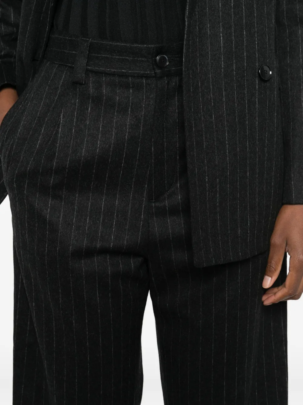 Barena Venezia Pinstripe Pleated Trousers In Gray