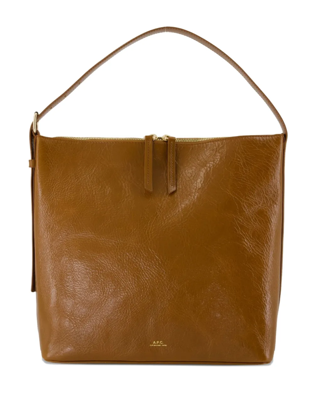 A.P.C. top-handle zip shoulder bag - ブラウン A.P.C. top-handle zip shoulder bag - ブラウン