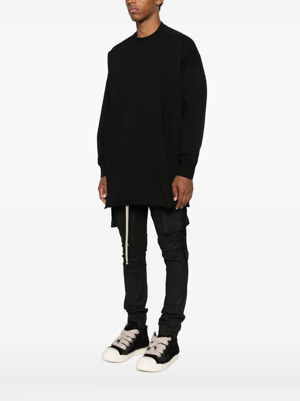 Rick Owens DRKSHDW Tommy T-shirt met lange mouwen Zwart