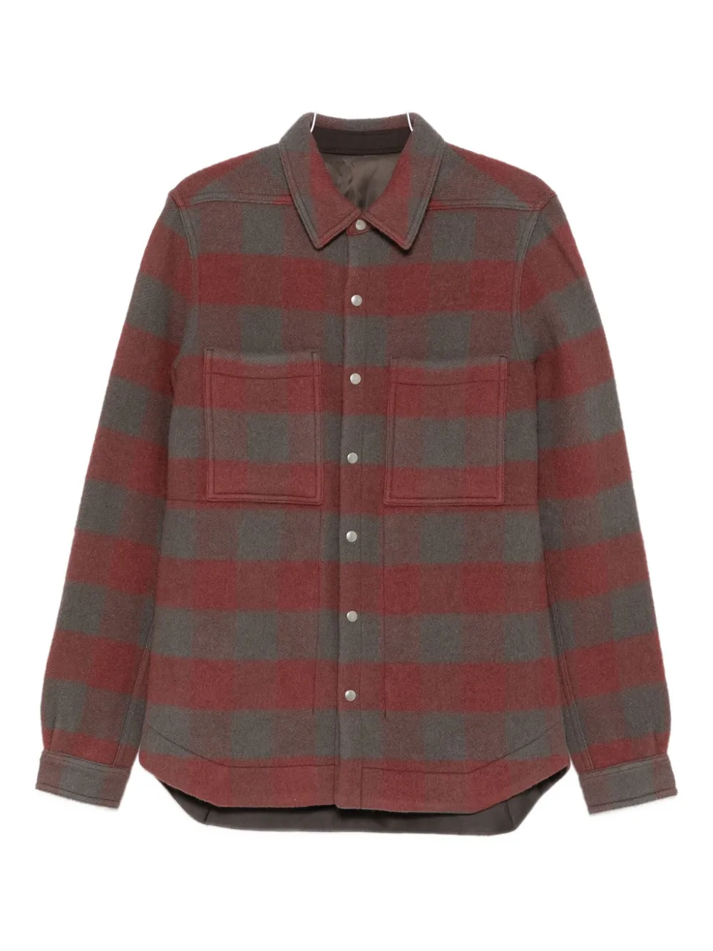 Rick Owens checked wool jacket | Red | Image 1