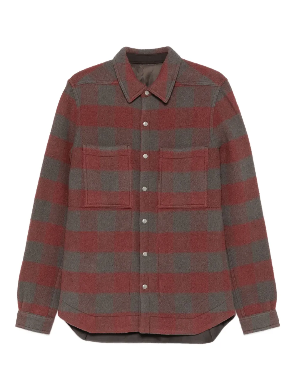 Rick Owens checked wool jacket | Red | Image 1