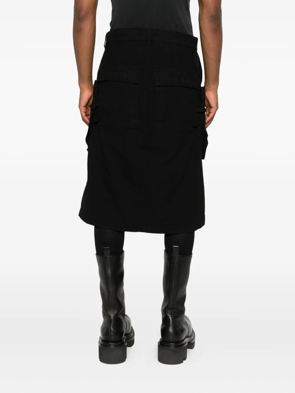 Rick Owens Drkshdw Stefan Cargo-pocket Skirt In Black