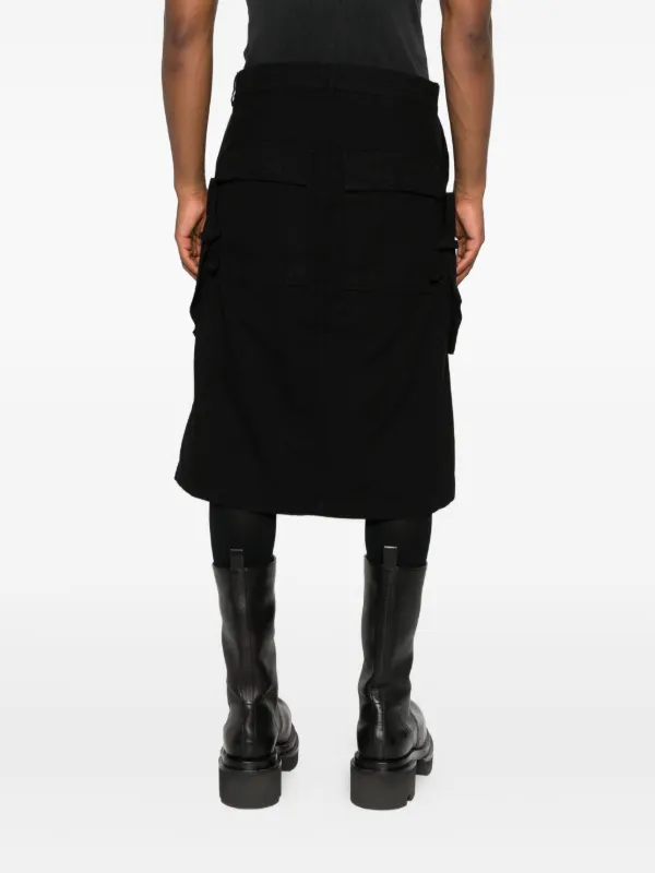 rick owens drkshdw bauhaus skirt スカート Rick Owens DRKSHDW Distressed Denim Skirt | Blue | FARFETCH
