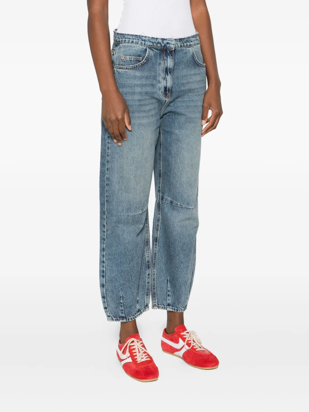 Patrizia Pepe Balloon Jeans In Blue