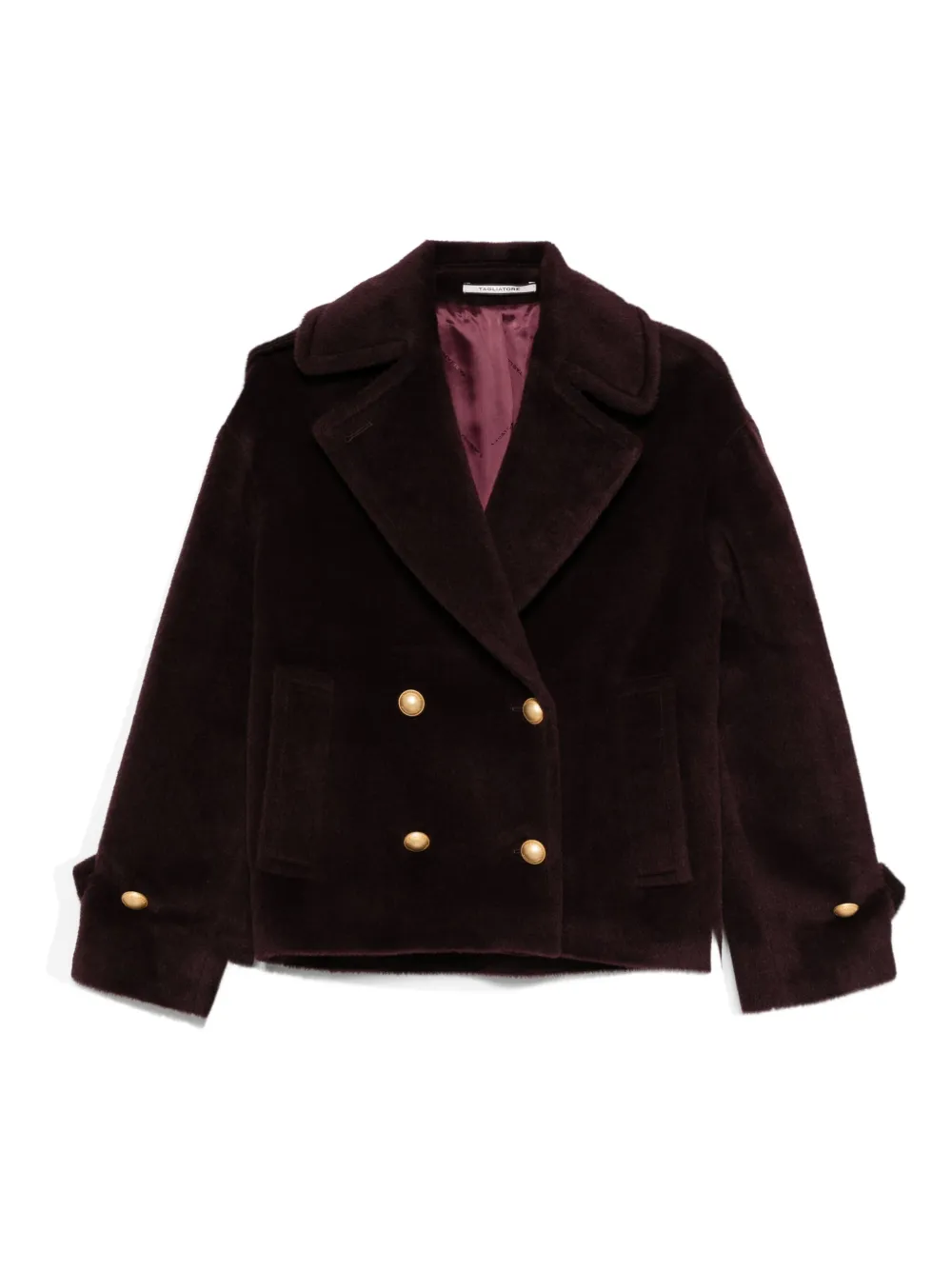 Tagliatore alpaca double-breasted coat | Red | Image 1