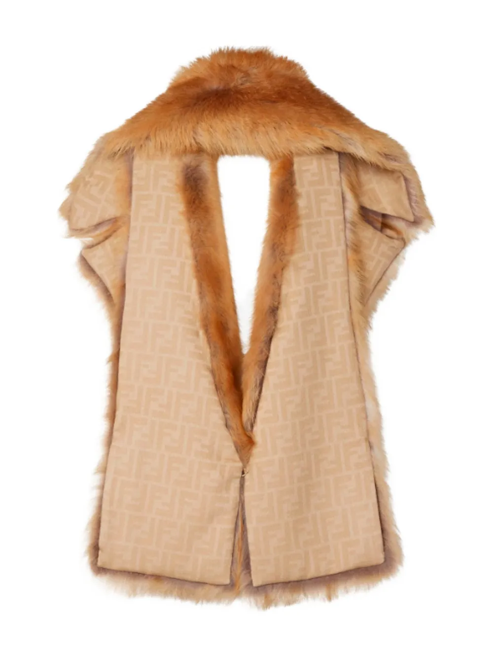  Fendi Fur Scarf - Brown 