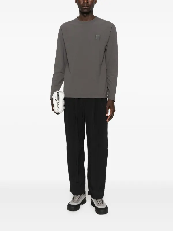 Stone Island ロゴ ロングTシャツ | グレー | FARFETCH JP