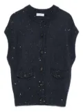 Brunello Cucinelli sequin-embellished cardigan - Blue