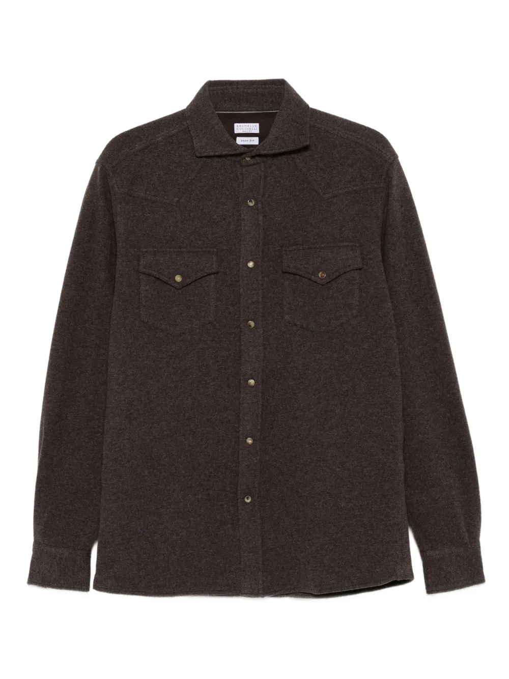 Brunello Cucinelli button-fastening overshirt | Brown | Image 1