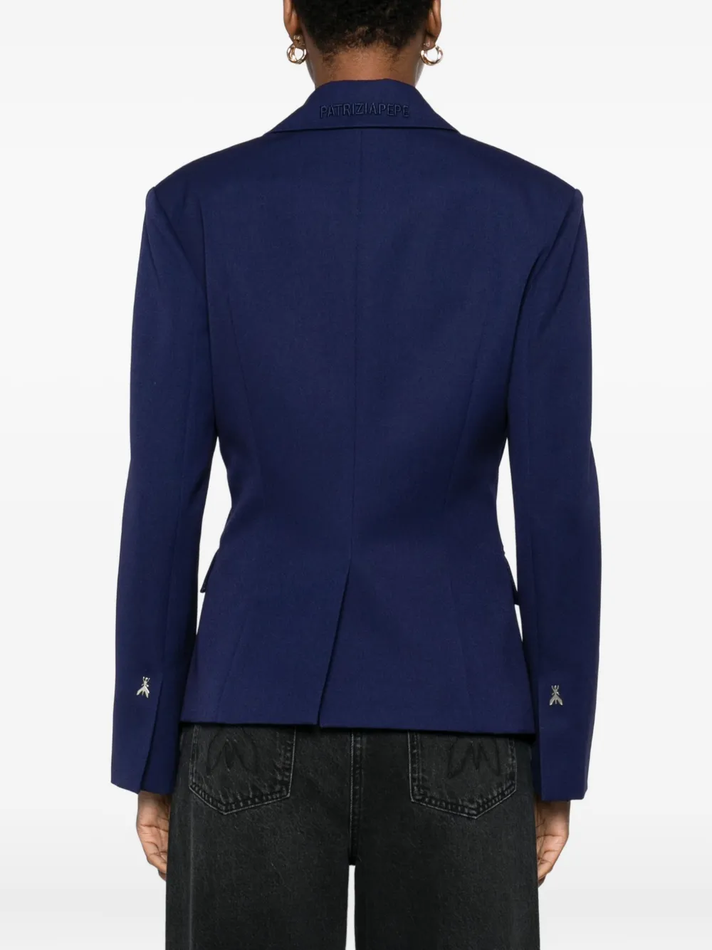 Patrizia Pepe Button Blazer In Blue