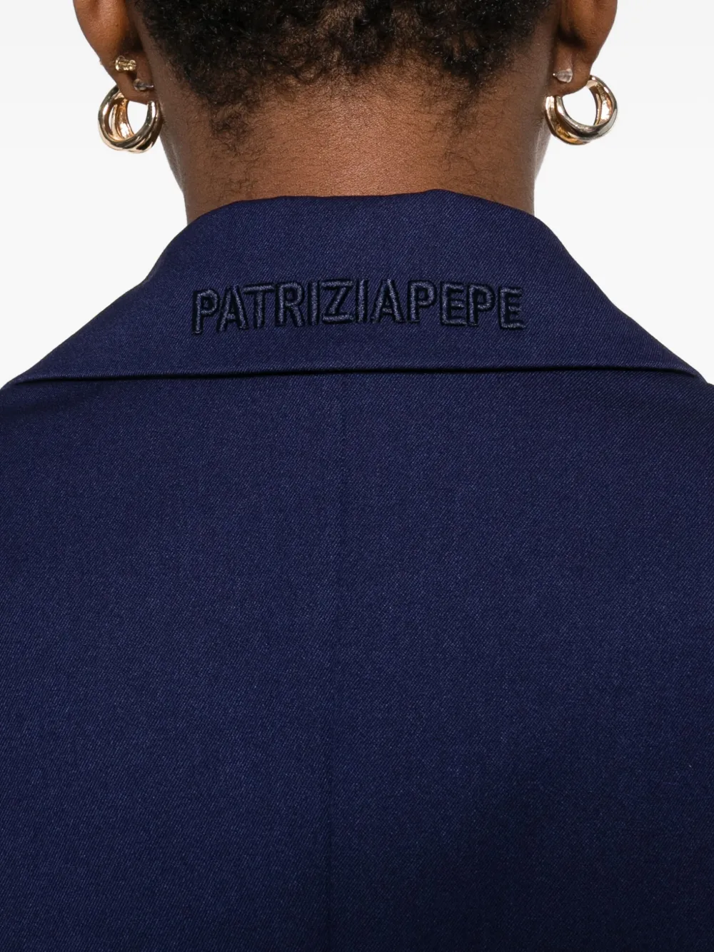 Patrizia Pepe Button Blazer In Blue