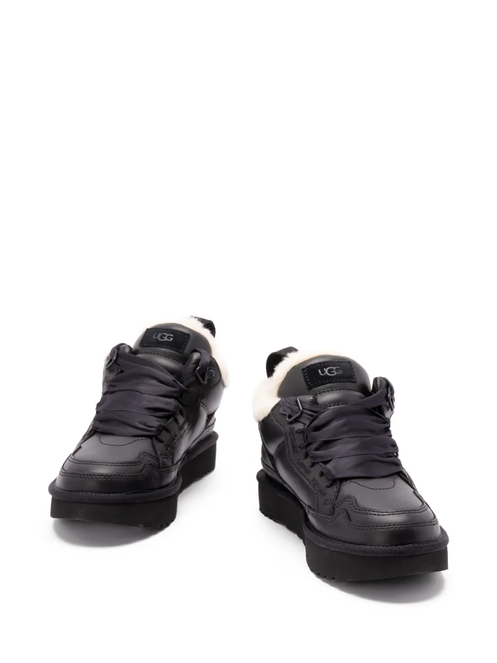 UGG Lowmel lace-up shearling sneakers Black