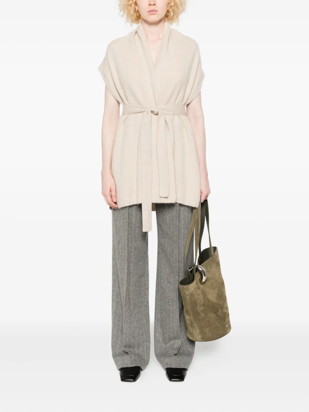 JOSEPH belted sleeveless cardigan | Cardigans | Image 2