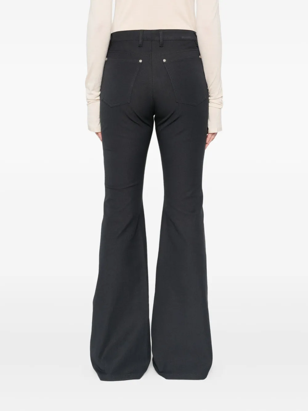 Joseph Buttoned Flared Trousers In Gray