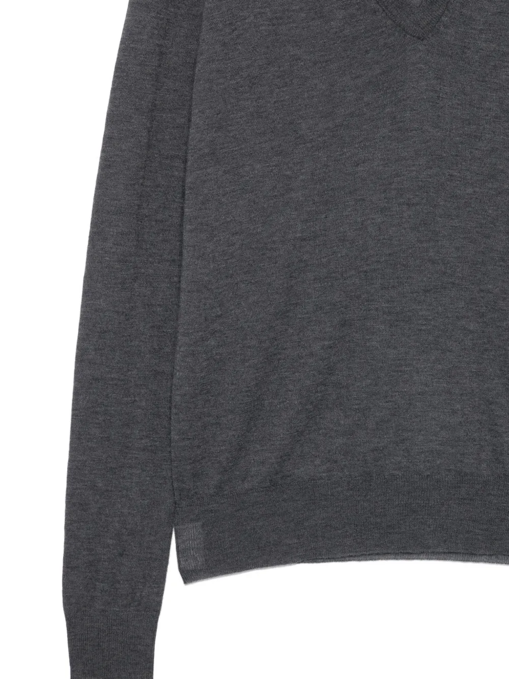 Joseph V-neck Wool Sweater In Gray