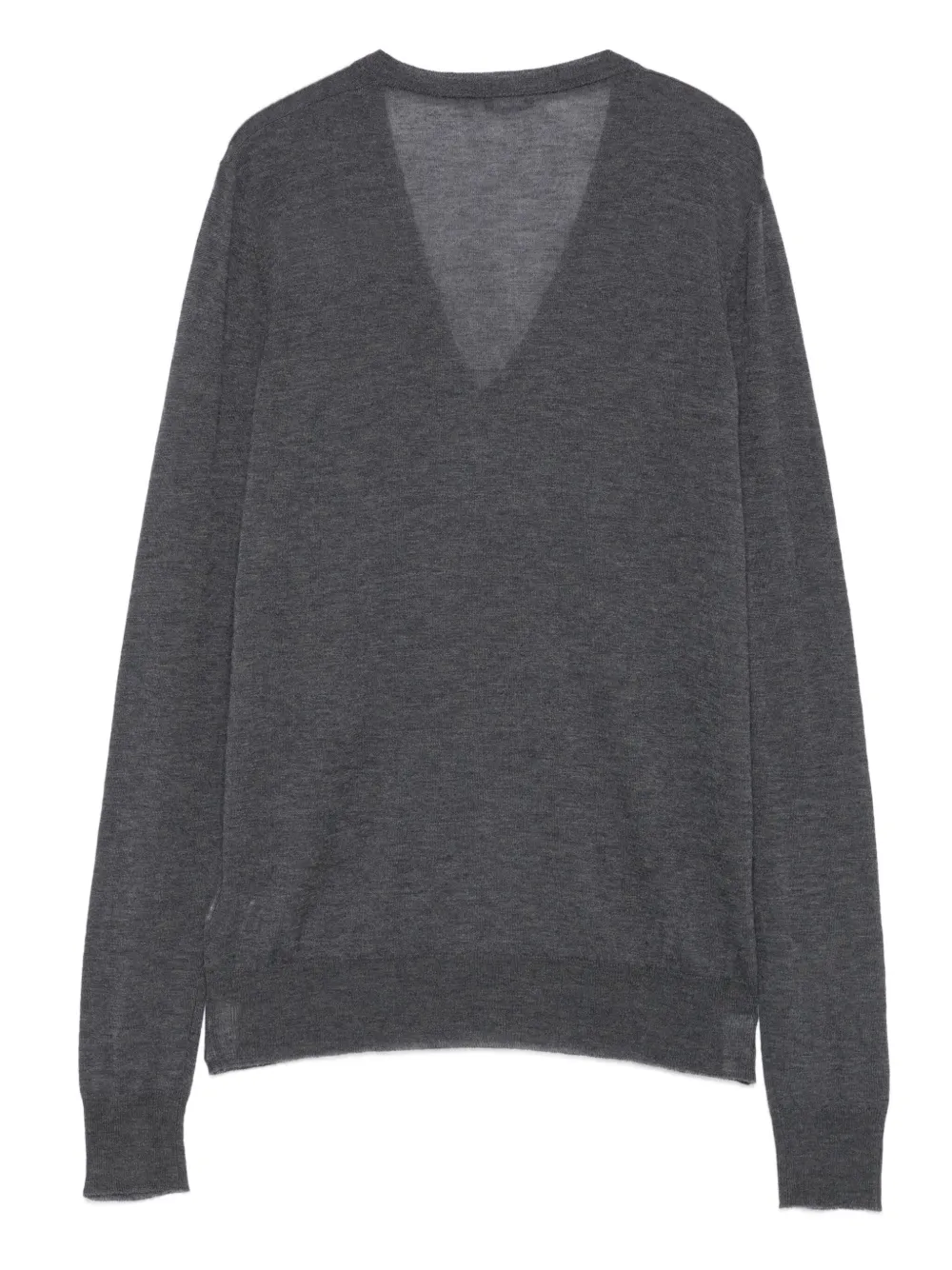 Joseph V-neck Wool Sweater In Gray