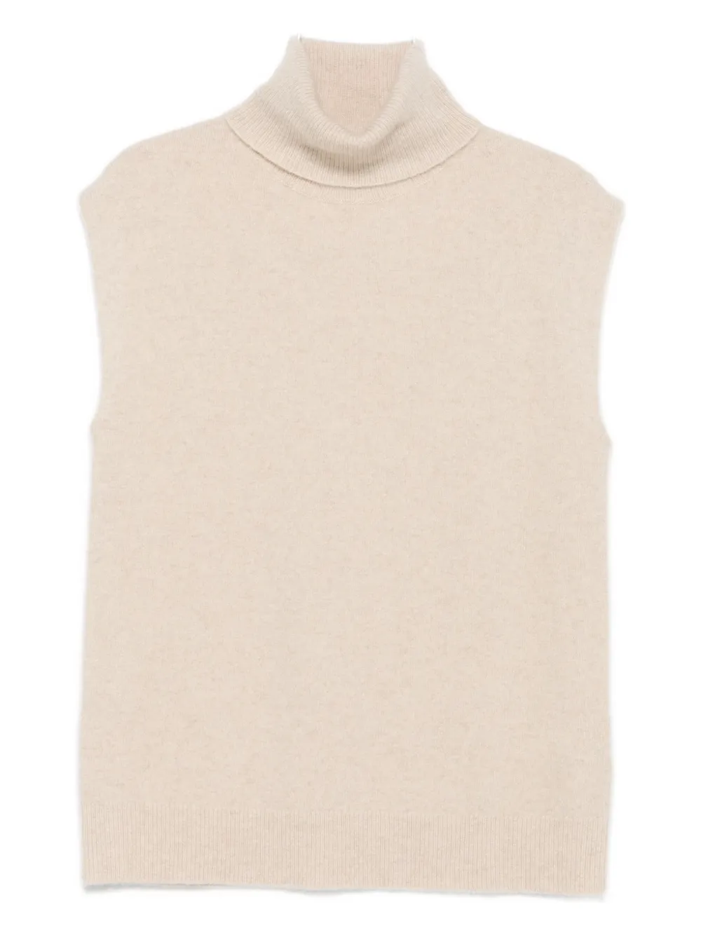 Joseph Turtleneck Sleeveless Vest In Neutral