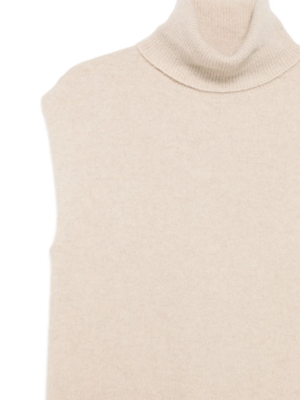 Joseph Turtleneck Sleeveless Vest In Neutral