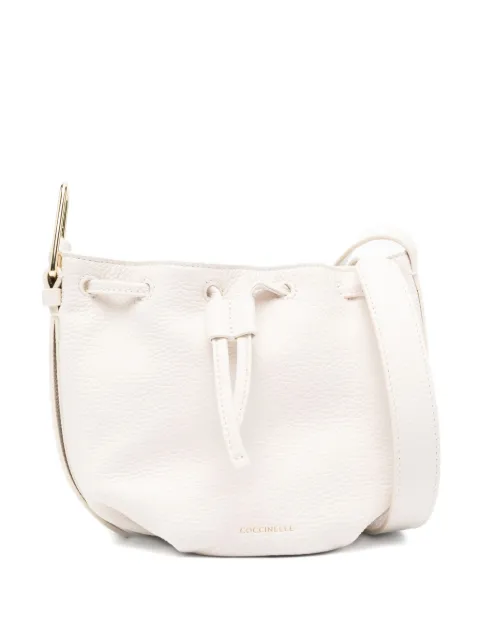 Coccinelle Malory drawstring leather bucket bag