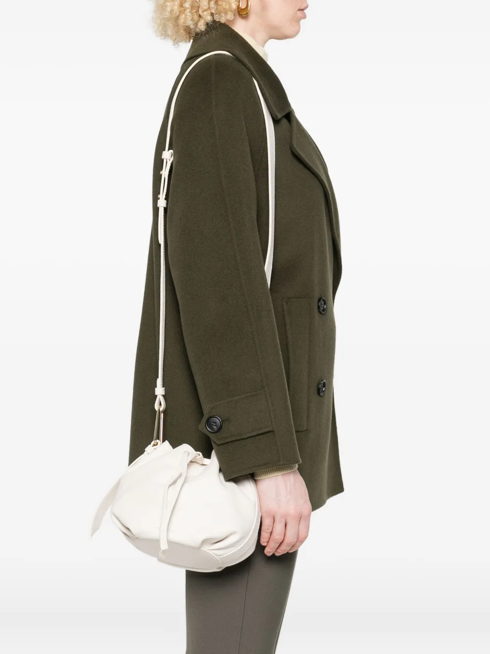 Coccinelle Malory drawstring leather bucket bag | Bucket Bags | Image 2