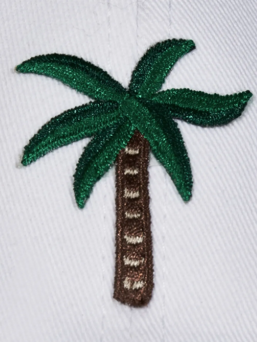 Beefbar Palm-tree Embroidered Baseball Cap In White