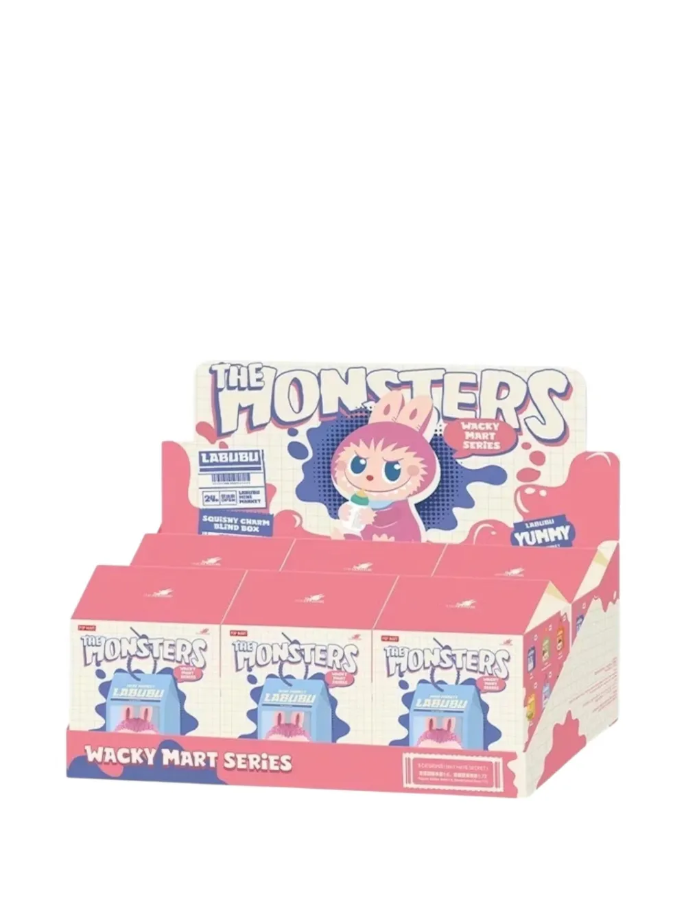 Pop Mart Labubu The Monsters Wacky Mart Series Squishy Keyring In White