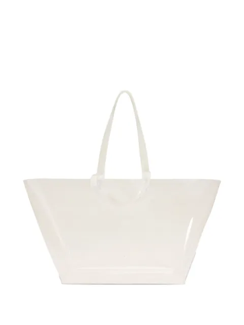 AMI Paris medium embossed-logo clear tote bag