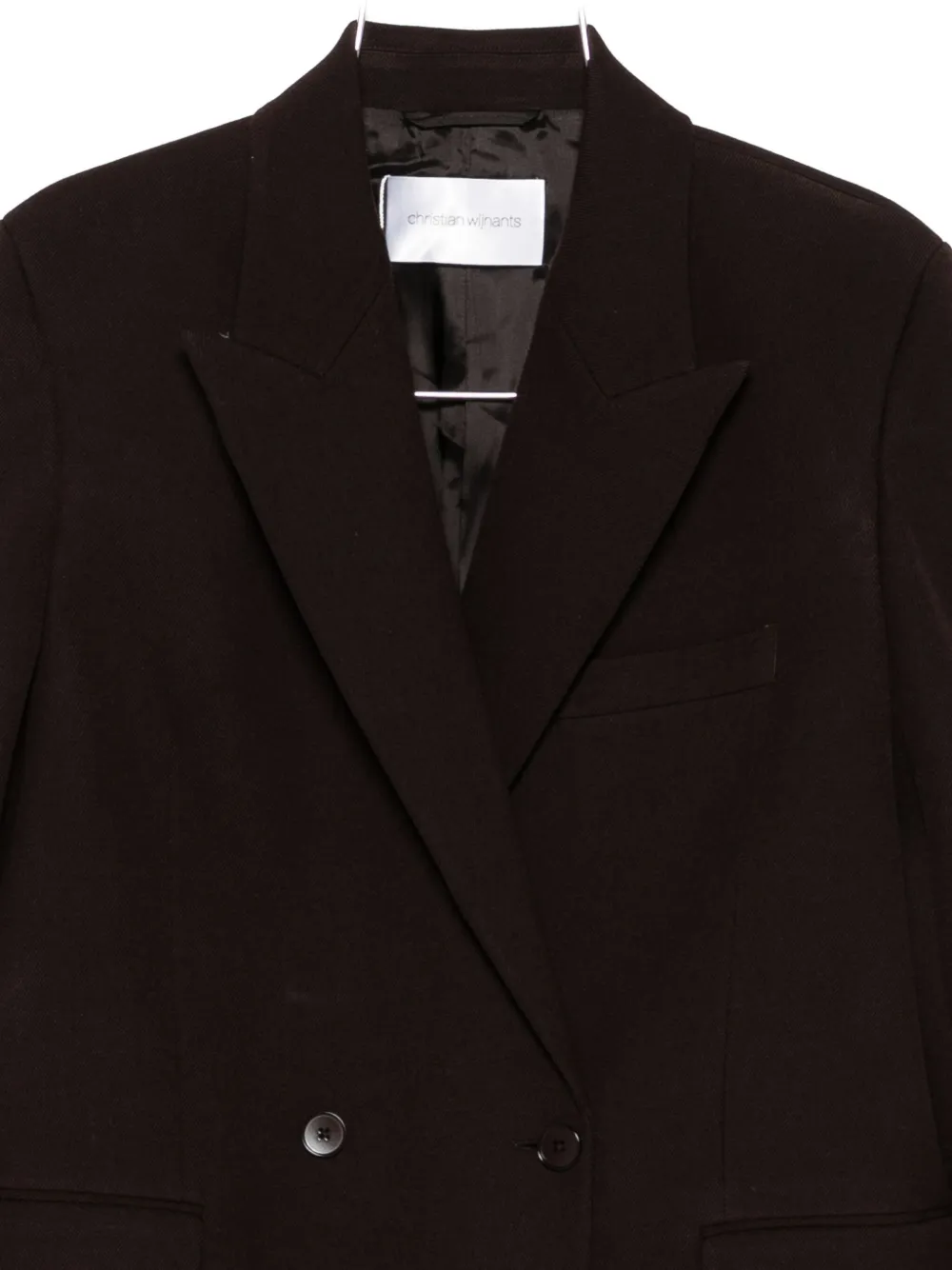 Christian Wijnants Cade Double-breasted Coat In Brown