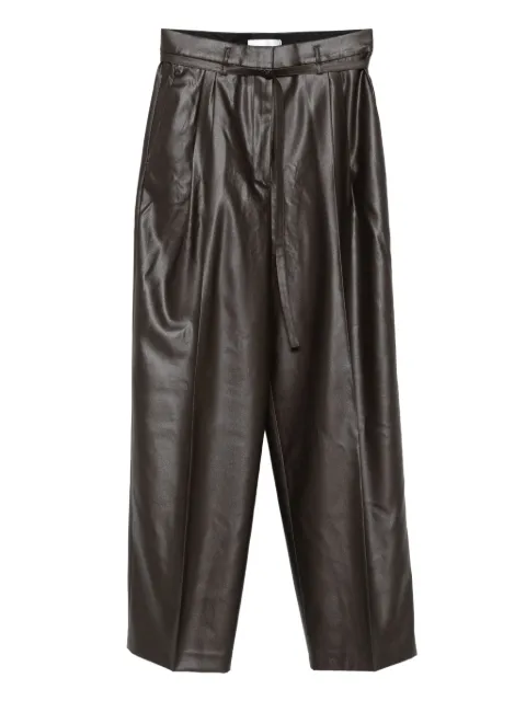 Christian Wijnants pleated leather trousers