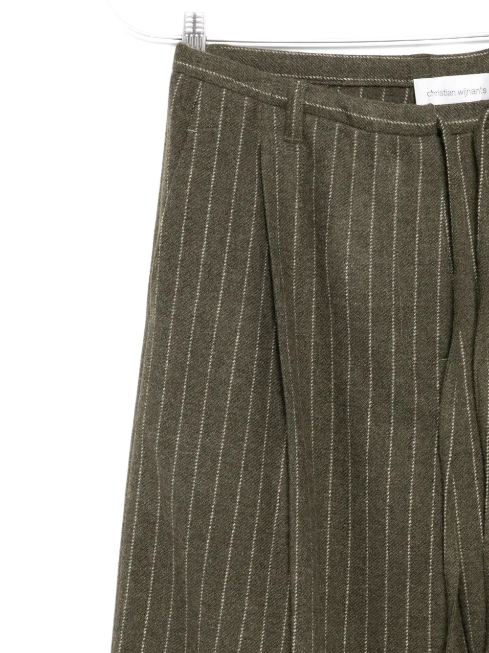 Christian Wijnants Pamir Pinstripe Trousers In Green