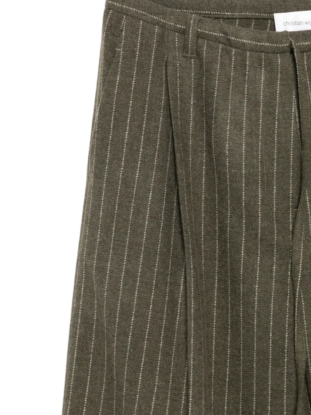 Christian Wijnants Pamir broek met krijtstreep Groen