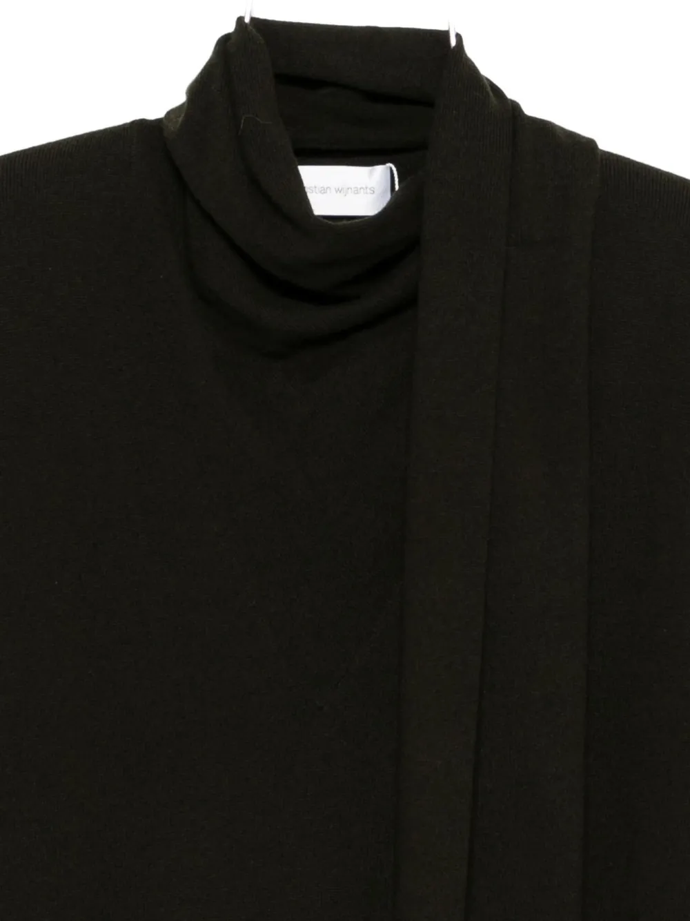 Christian Wijnants Turtleneck Draped Top In Black