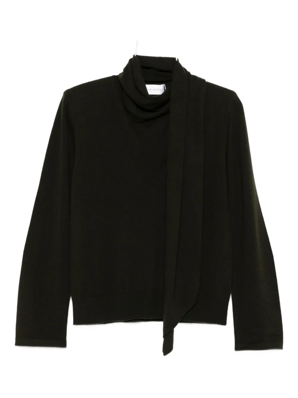 Christian Wijnants Turtleneck Draped Top In Black