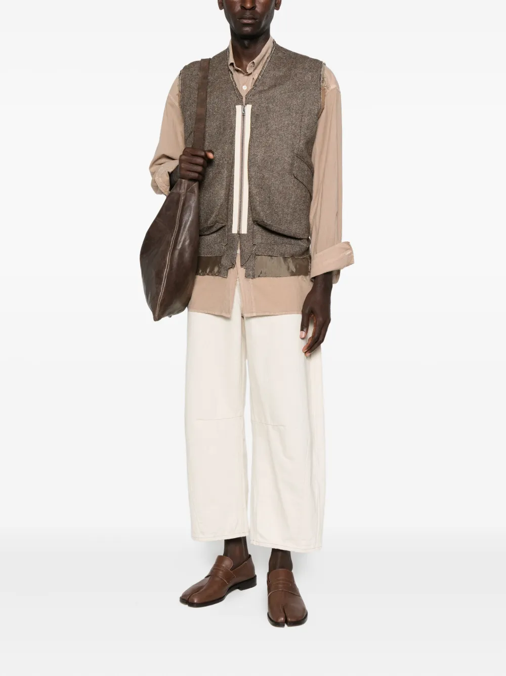 Maison Margiela pocket-detail frayed-edge gilet | Waistcoats & Gilets | Image 2