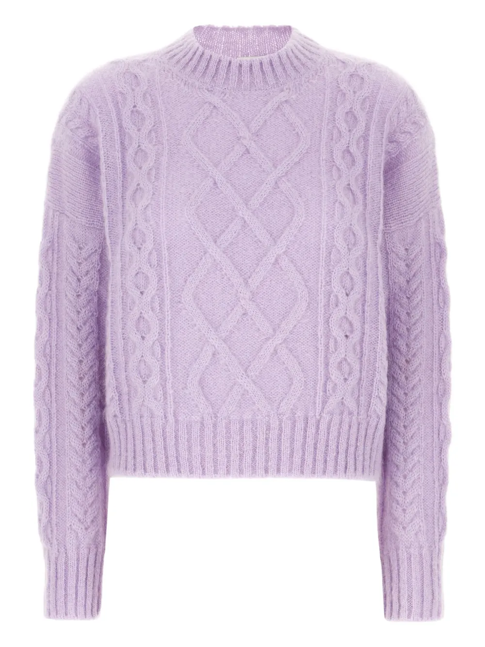 ANDRÈ MAURICE cable-knit sweater | Purple | Image 1